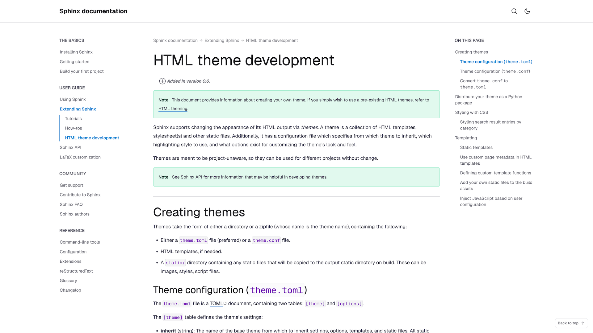 Clarity Theme for Sphinx